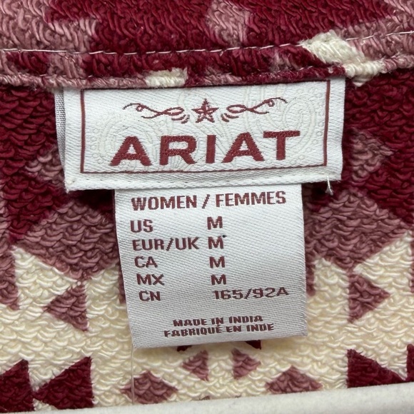 NWT Ariat Fillmore Shirt Jacket Red Cream Southwestern Print, Women's Medium - Picture 9 of 13